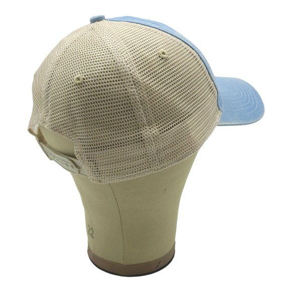 Eagles Denim Embroidered Mesh Snapback Cap Trucker Baseball Hat Comfort Colors - Picture 10 of 12